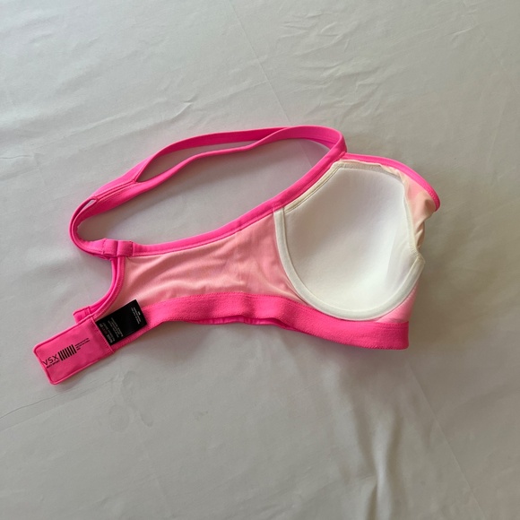 Victoria's Secret VSX Sport Bra Padded Racerback Pink Sz 36D - Picture 7 of 8
